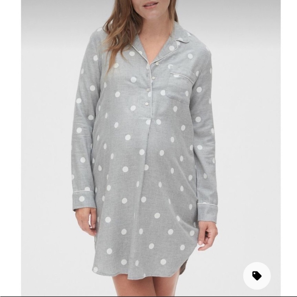 Gap maternity nursing flannel sleep shirt. XS